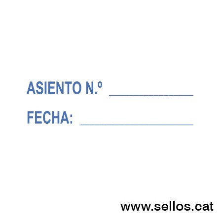 Formula Comercial TRODAT Asiento Nº / Fecha