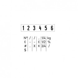 Numerador Trodat 5546 de 6 cifras composició bandes