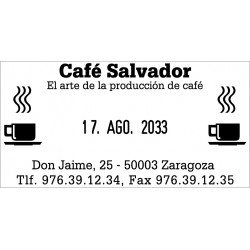 Datador Trodat Printy 4726 placa de 75 x 38 mm. marcada en tinta negra