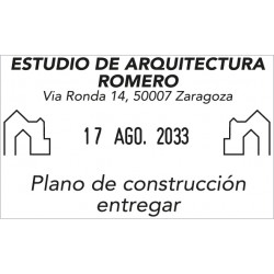 Fechador Trodat Printy 4729 con placa de 50x30 mm. marcada en tinta negra