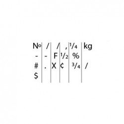 Numerador Trodat Printy 4846 de 6 cifras (sin placa) de 4 mm caracteres especiales de las bandas