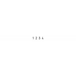Numerador Trodat 1534, 4 bandes de 3 mm.