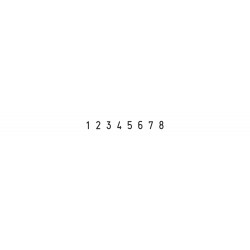 Numerador Trodat 1538, 8 bandes de 3 mm.