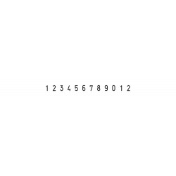Numerador Trodat 15312, 12 bandes de 3 mm.