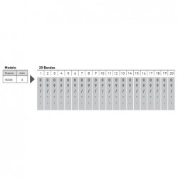 Numerador Trodat 15320, 20 bandas de 3 mm. caràcters especiale