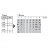 Numerador Trodat 1558, 8 bandas de 5 mm. caracteres especiales