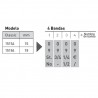 Numerador Trodat 15184, 4 bandes de 18 mm. caràcters especials