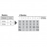 Numerador Trodat 15186, 6 bandes de 18 mm. caràcters especials