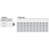 Numerador Trodat 151810, 10 bandes de 18 mm. caràcters especials
