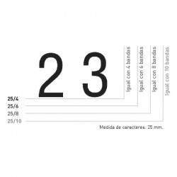 Numerador gigante Image 25/8, 8 bandas, 25 mm.