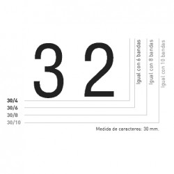 Numerador gigante Image 30/6, 6 bandas, 30 mm.
