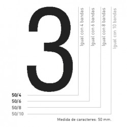 Numerador gigante Image 50/4, 4 bandas, 50 mm.