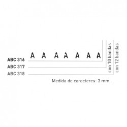 Abecedari IMAGE ref. ABC 317 de 3 mm. 10 bandes