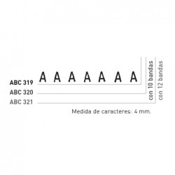 Abecedari IMAGE ref. ABC 319 de 4 mm. 7 bandes