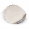 Rollo de 100 etiquetas adhesivas color plateado, para marcar con el sello en seco