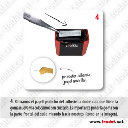 Goma de text per aparell Trodat