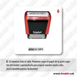 Goma de texto para aparato Trodat