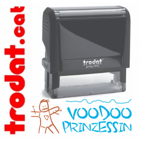 TRODAT Printy 4915 amb placa de text de 70 x 25 mm.