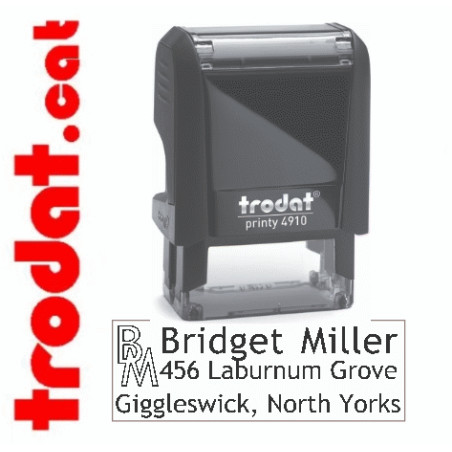 TRODAT Printy 4910 amb placa de text de 26 x 10 mm.