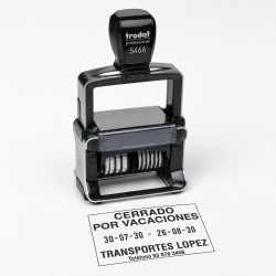 Doble datador Trodat 5466/PL Professional 4.0, de 56 x 33 mm.