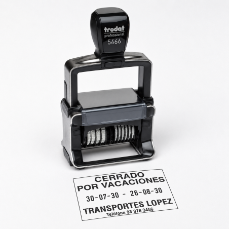 Doble fechador Trodat 5466/PL Professional 4.0, de 56 x 33 mm.