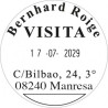 Fechador Trodat Printy 46140 con placa de 40 mm. de diámetro marcada en tinta negra
