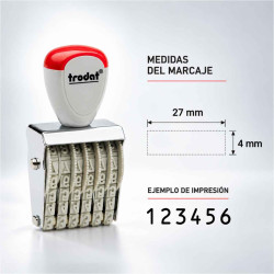 Numerador Trodat 1546, 6 bandas de 4